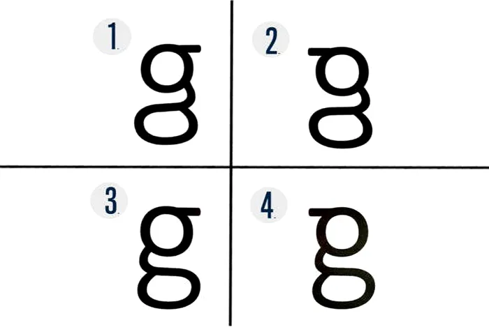 Testul de IQ pe care orice elev de clasa a I-a îl poate rezolva. Care litera G este scrisă corect