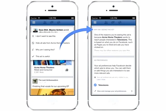 personalizare reclame facebook ad prefs