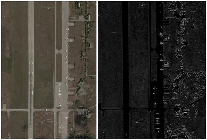 Imagini din satelit arată baza aeriană Belaya