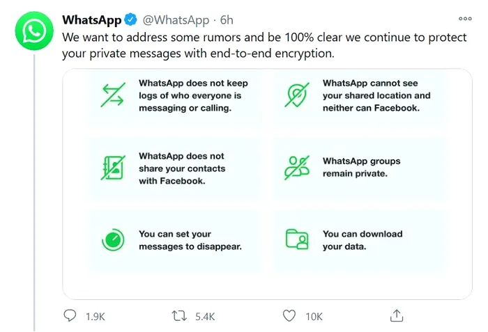 whatsapp mesaj twitter