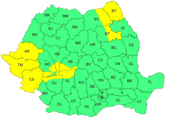 Vremea rea pune stapanire pe Romania