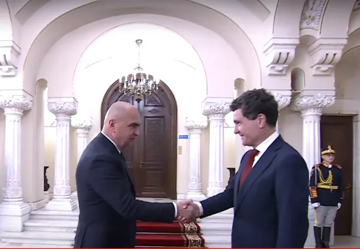 Nicusor Dan si Ilie Bolojan, in Palatul Cotroceni