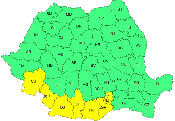 Alerta cod galben de caniculă valabilă în 24 august, ora 10 – 24 august, ora 22