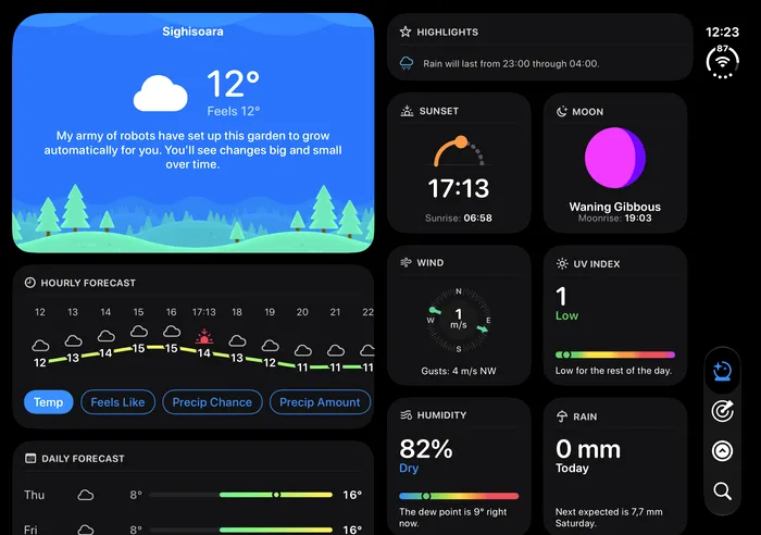 Carrot Weather pe iPhone Duo