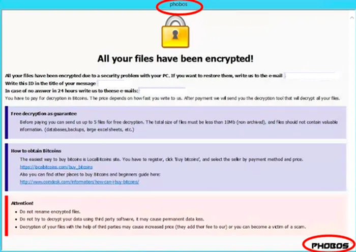 phobos ransomware