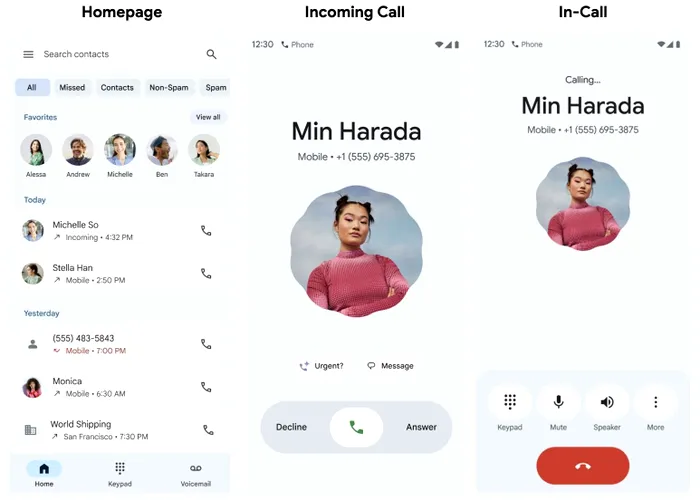 Aplicația de telefon din Android 16