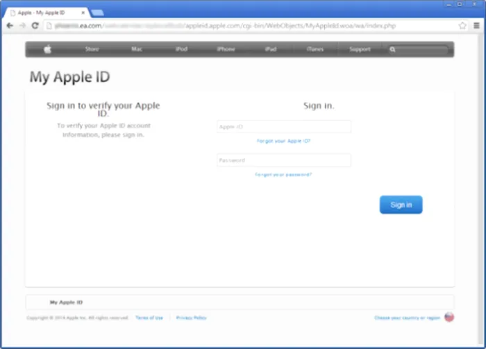 Apple ID Falsa