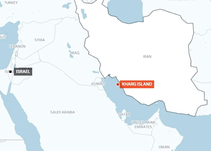 Harta insula Iran Israel