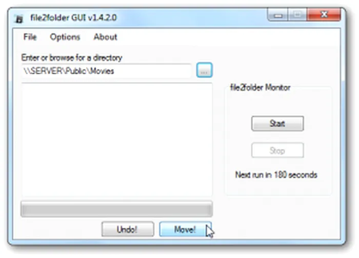 fisiere, organizare fisiere, organizare fisiere media, foldere cu filme, organizare filme, organizare foldere cu filme, File2Folder, monitorizare foldere