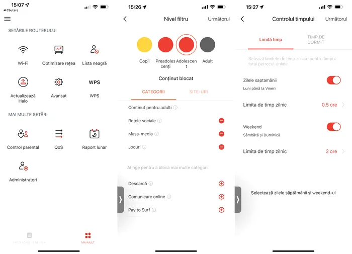 Mercusys Halo H80X AX3000 Mesh – setări router control parental
