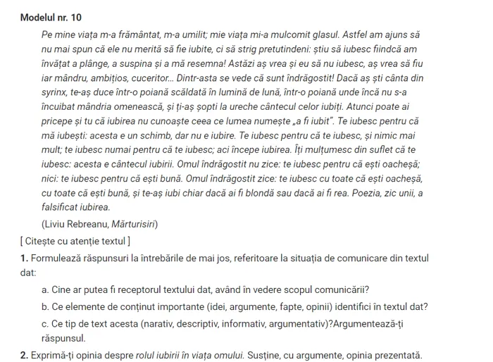 Modele de subiecte Bac 2022