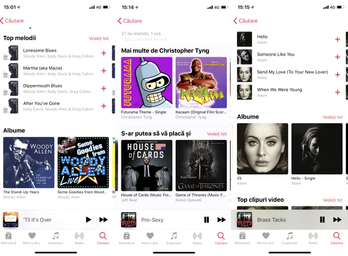 Cautari Apple Music