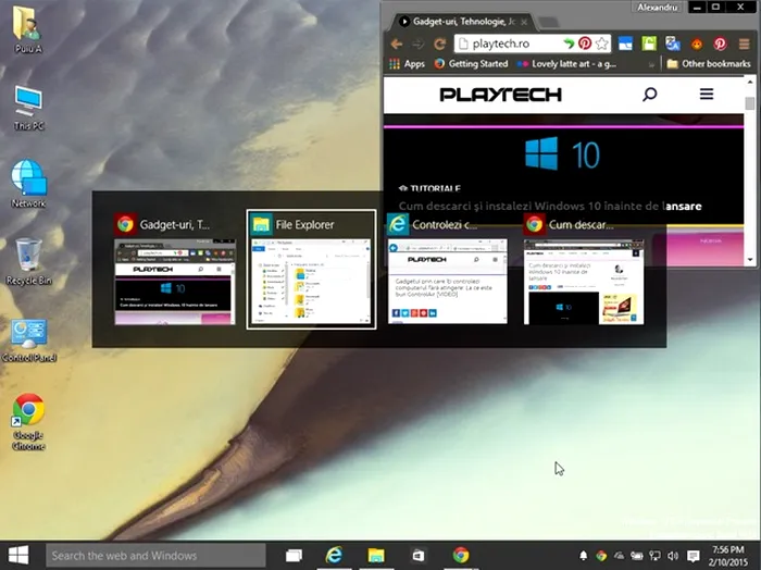 Windows 10 ALT   TAb