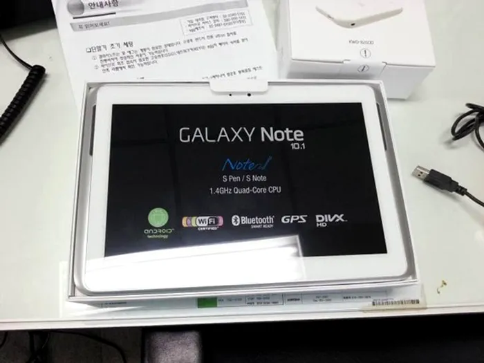 Galaxy Note 10.1 boxe