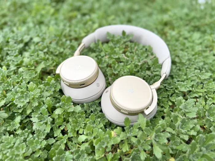 Căștile Bang & Olufsen Beoplay H100 în iarbă - foto: Playtech.ro