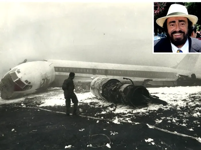 În avionul Boeing al zborului TWA 842 se afla și celebrul tenor Luciano Pavarotti