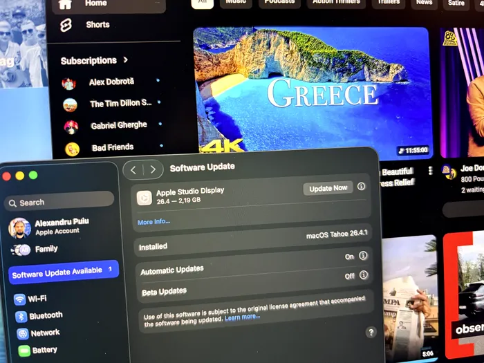 Vizavi de faptul că nu este doar un monitor, actualizare de firmware pentru Apple Studio Display XDR a avut 2,19GB