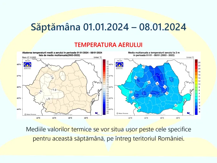 Prognoza meteo pentru următoarea lună. Cum va fi vremea la începutul lui 2024, anunţ ANM