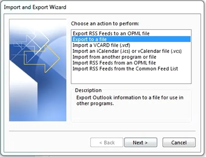 Export Outlook Contacts