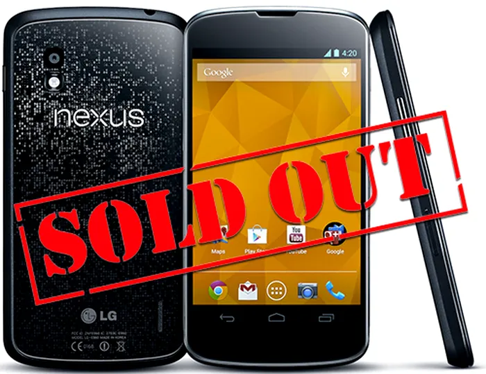 Nexus 4 Sold Out