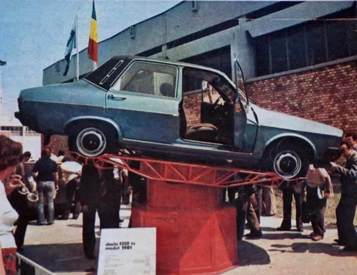 Modelul Dacia 1310 TS prezentat la târgul auto din 1980