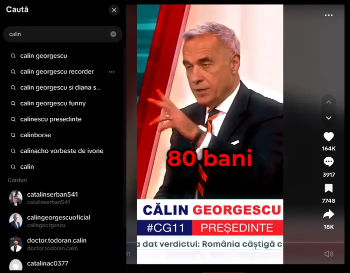 Căutarea Călin Georgescu președinte a devenit virală