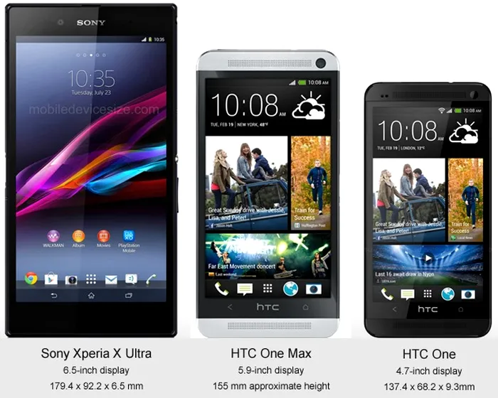 IFA 2013 berlin xperia-z-ultra-htc-one-max-vs-htc-one comparatie