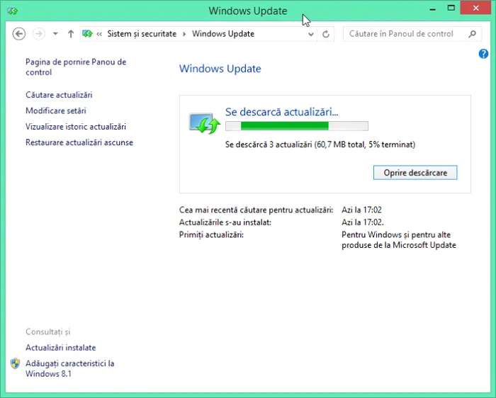 Actualizari de Windows