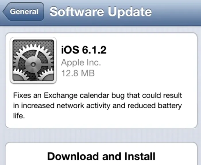 Apple iOS 6.1.2 update download