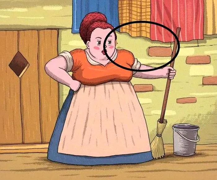 Iluzia optică a dimineții. Toată lumea vede gospodina din imagine, nu și pisica. Tu o găsești în 7 secunde