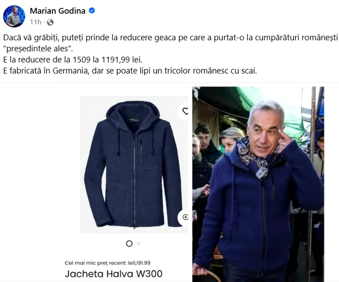 Marian Godina a dezvaluit cat costa geaca purtata de Calin Georgescu la cumparaturile romanesti 1