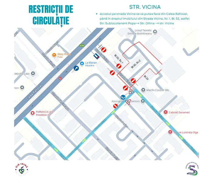 Restrictii de circulație in Rahova, dupa explozie