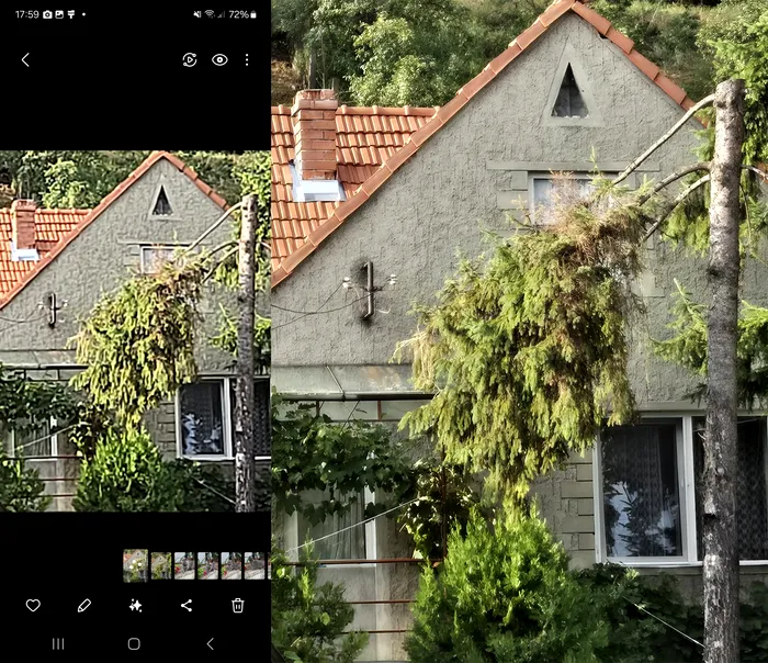 Procesare foto AI zoom 10x - Galaxy Z Flip6