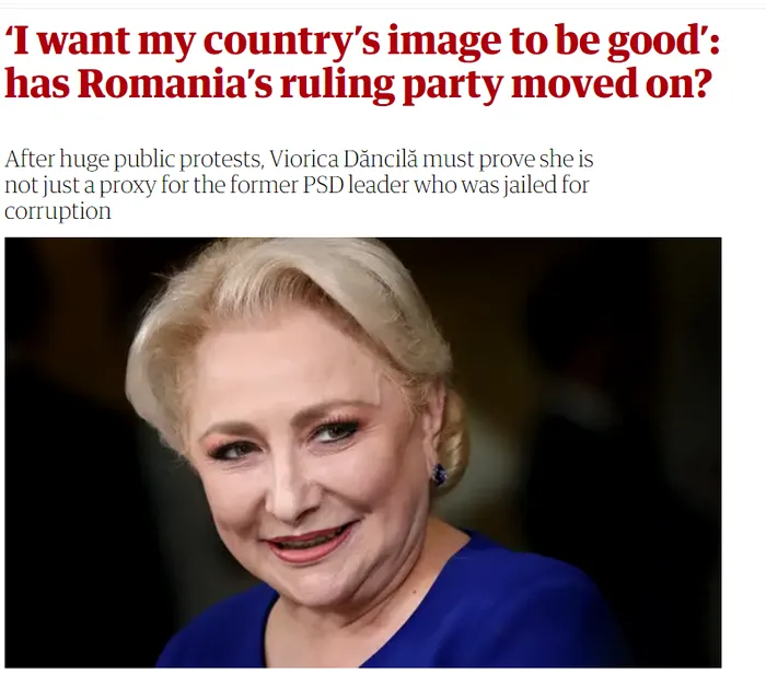 Viorica Dăncilă o atacă pe Laura Codruța Kovesi în presa internațională. ”Ce ne facem dacă acuzațiile sunt reale?”