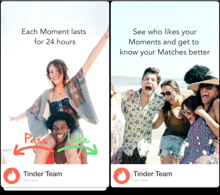 Moments de la tinder