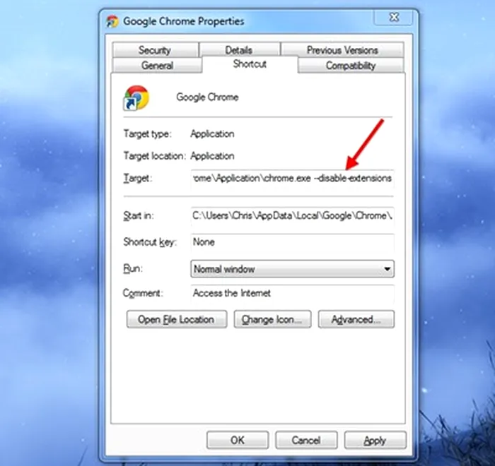 launch-chrome-in-safe-mode-without-extensions