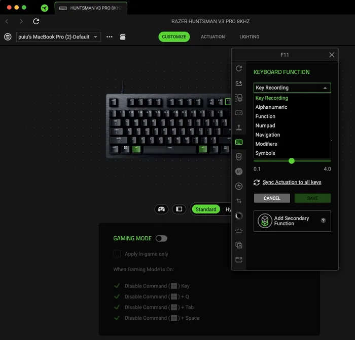 Fiecare tastă de pe Razer Huntsman V3 Pro 8KHz poate să facă altceva