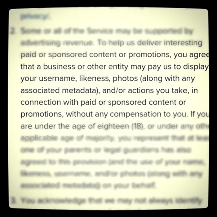 Instagram policy termeni si conditii