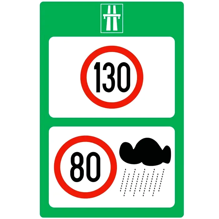 Viteză autostradă pe timp de ploaie