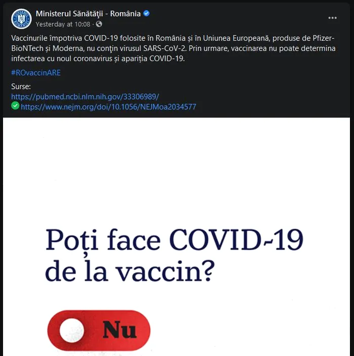ministerul sanatatii vaccin