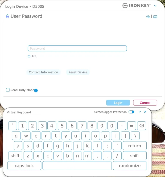 Până și parola de decriptare este protejată de Kingston IronKey pe Windows, Mac sau Linux