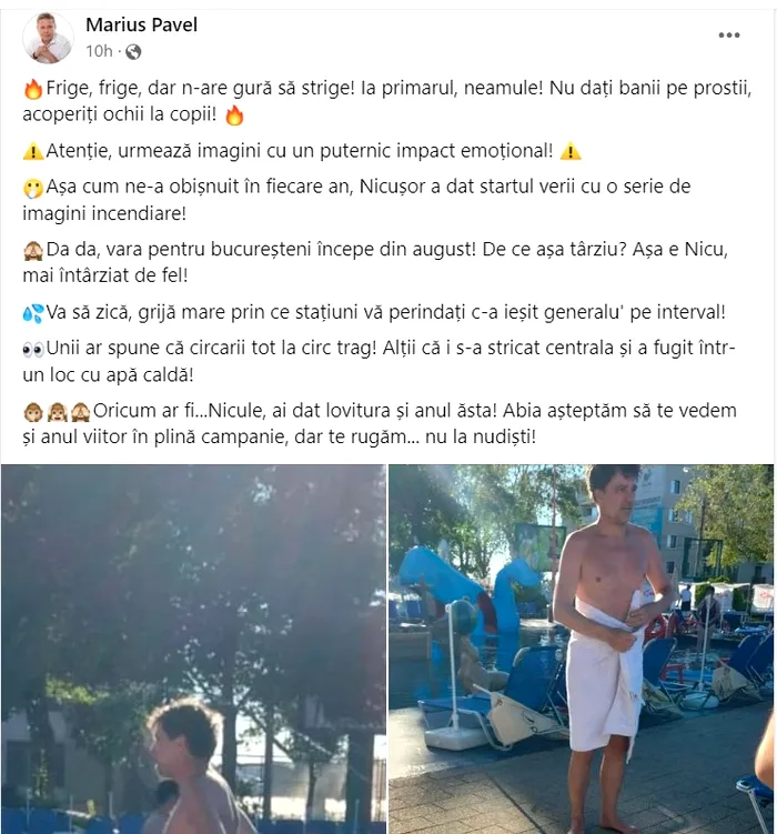 Nicușor Dan l-a imitat pe Marica, la mare, dar prosopul i-a jucat feste. Imagini virale cu primarul Bucureștiului