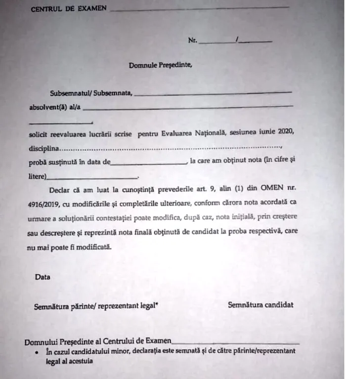 Contestații Evaluarea Națională 2022