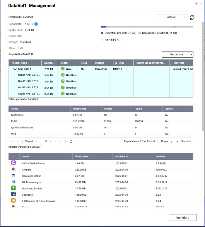 Configurația RAID10 cu 4 hard disk-uri