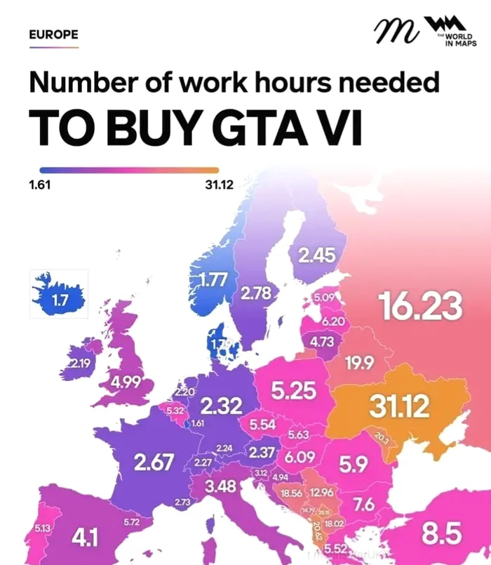 GTA VI preț Europa, ore muncă GTA VI, salarii Europa, putere de cumpărare, gaming 2026, Rockstar Games