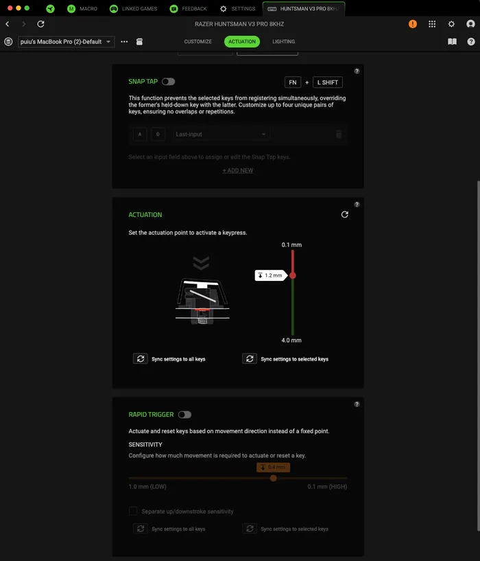 Ar fi bine să dedici un pic de timp și experimente funcțiilor ascunse în Razer Synapse