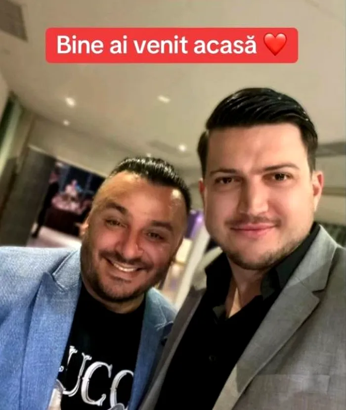 Liviu Guta a fost intampinat de prietenul sau, Florin, pe aeroportul Otopeni. Foto Instastories