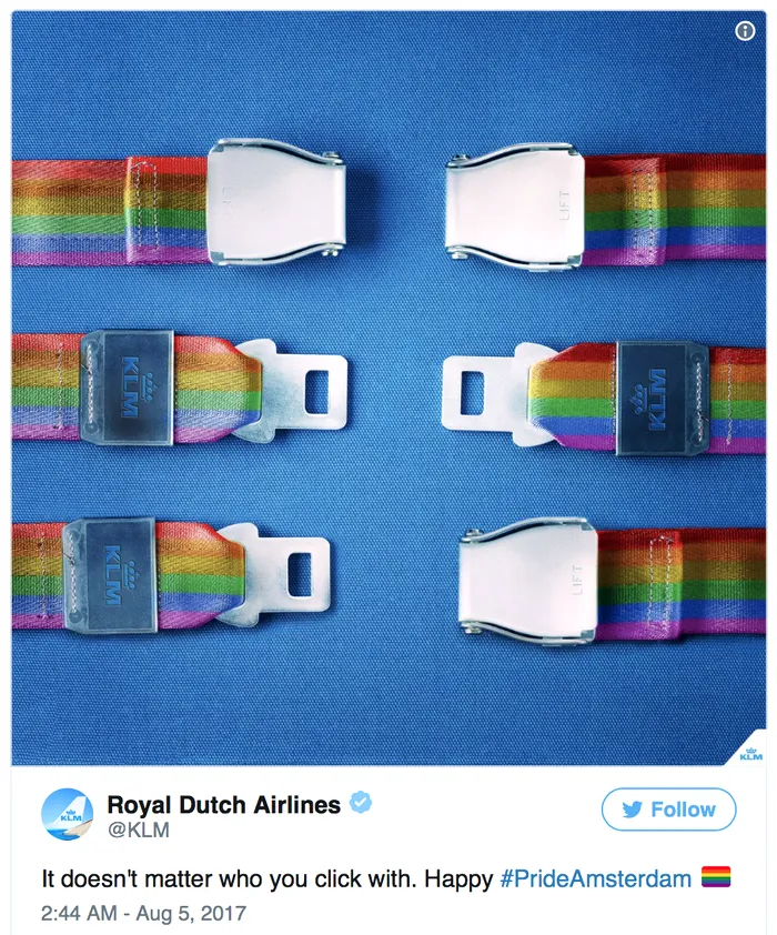 KLM Twitter screenshot