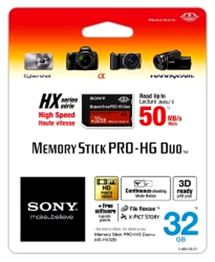 Sony PRO-HG Duo HX, PRO-HG Duo HX, HX Memory card, Sony HX Memory card