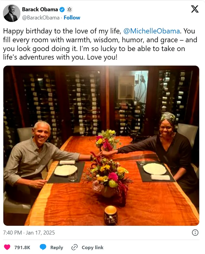 Fotografia postata de Barack Obama in mediul online, dupa ce s-a zvonit ca ar fi divortat in secret de sotia lui, Michelle 1